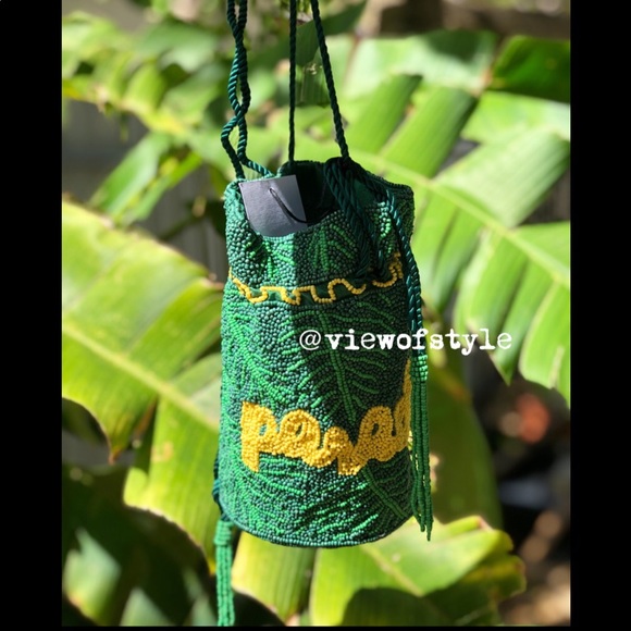 Paradise beaded drawstring bag - Picture 9 of 14